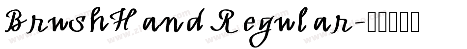BrushHand Regular字体转换